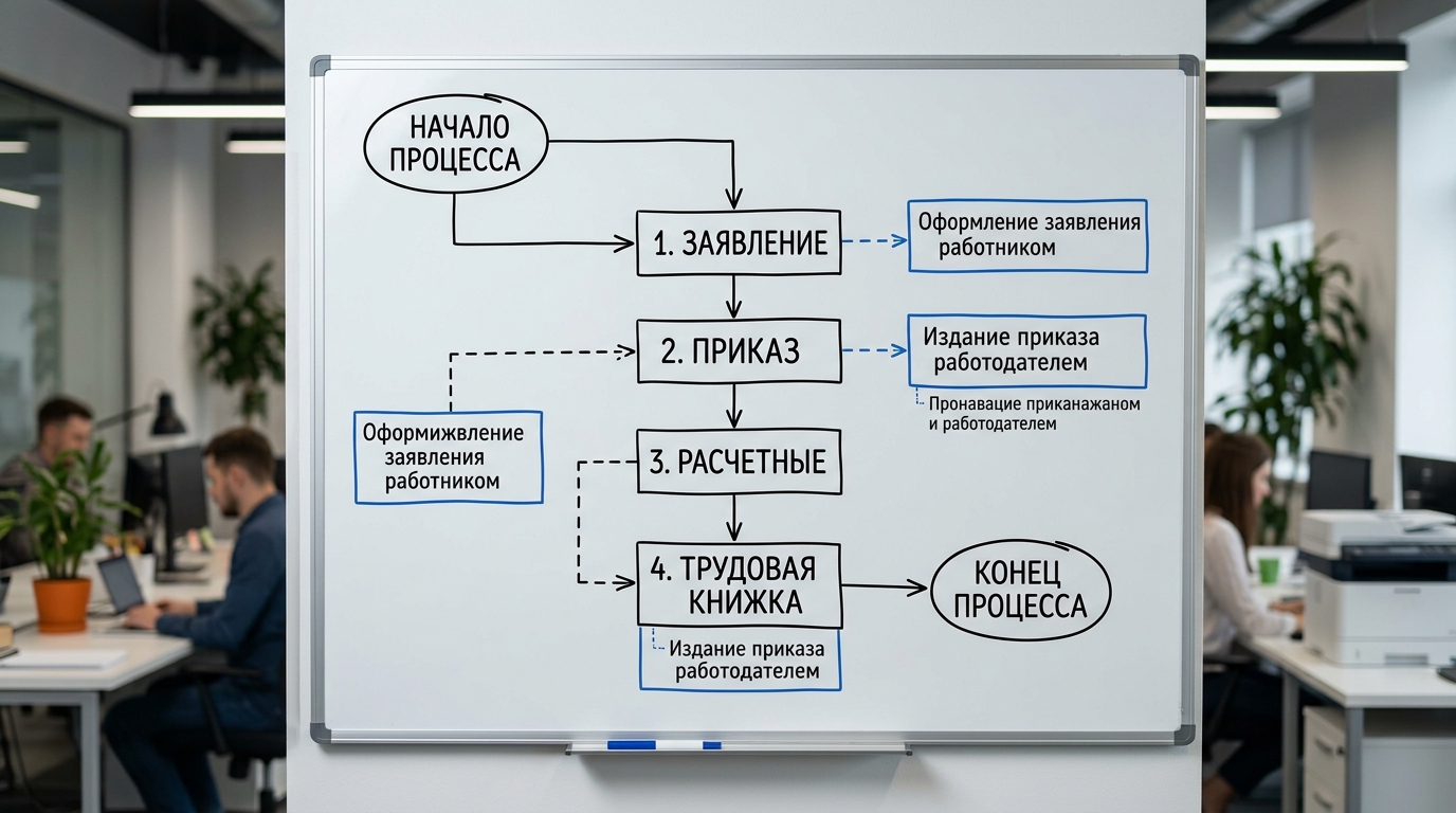 Алгоритм того, как происходит увольнение с работы в РФ