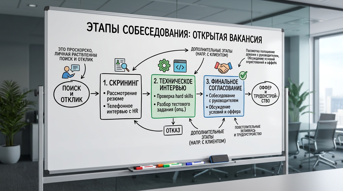 Схема этапы проведения эффективного собеседования с кандидатом